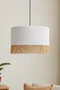 Opviq BK090 Lámpara de Araña con Tapa de Macramé Blanca